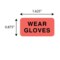 Nevs Label, Wear Gloves 7/8" x 1-5/8" Flr Red w/Black VW-0120 - alternate 2